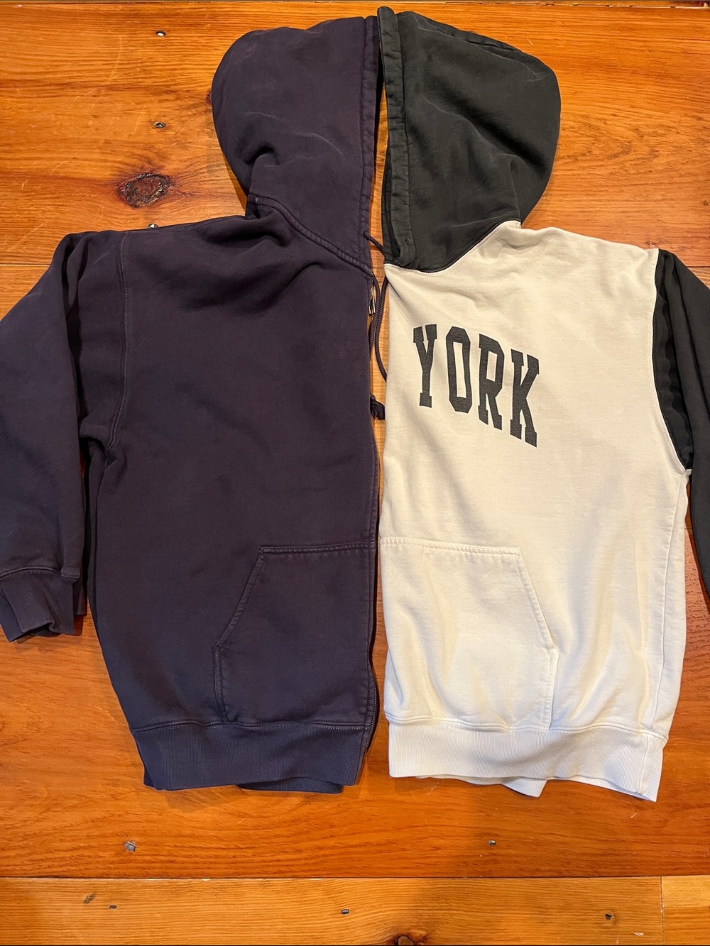 BRANDY MELVILLE Oversized Hoodie Sweatshirts Navy Zip Up & New York Pull-Over